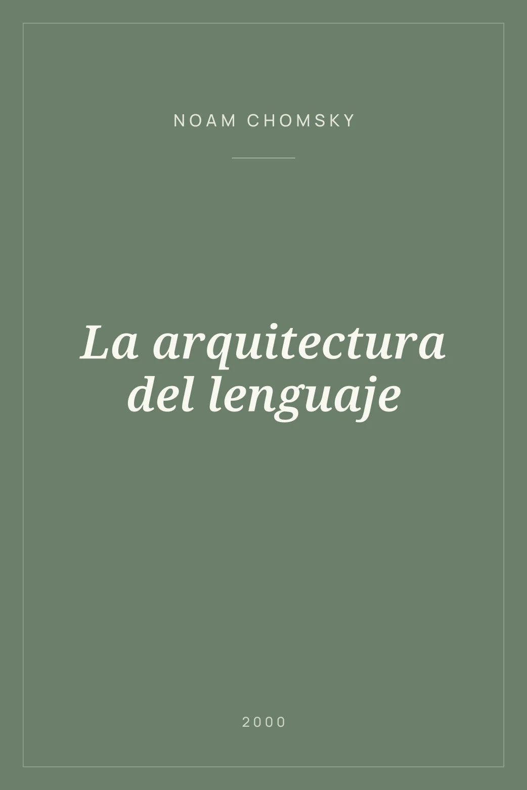 Portada de La arquitectura del lenguaje
