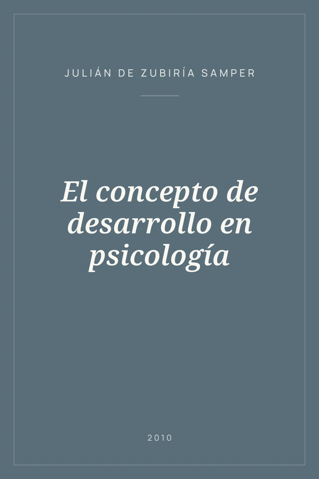 Portada de El concepto de desarrollo en psicología