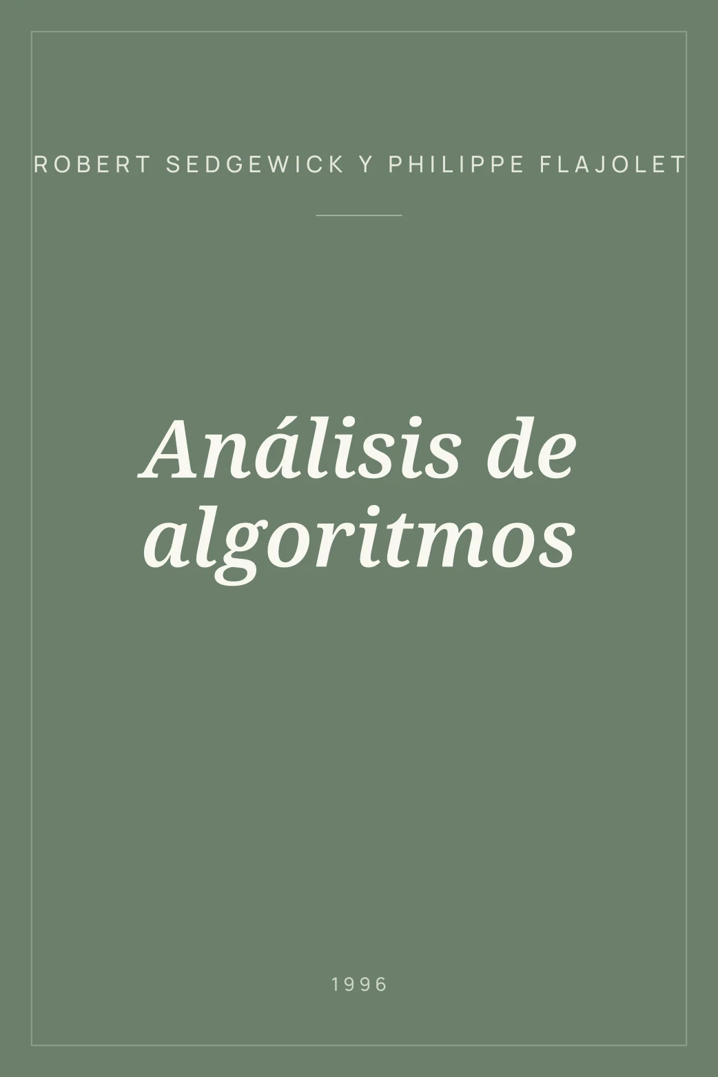 Portada de Análisis de algoritmos