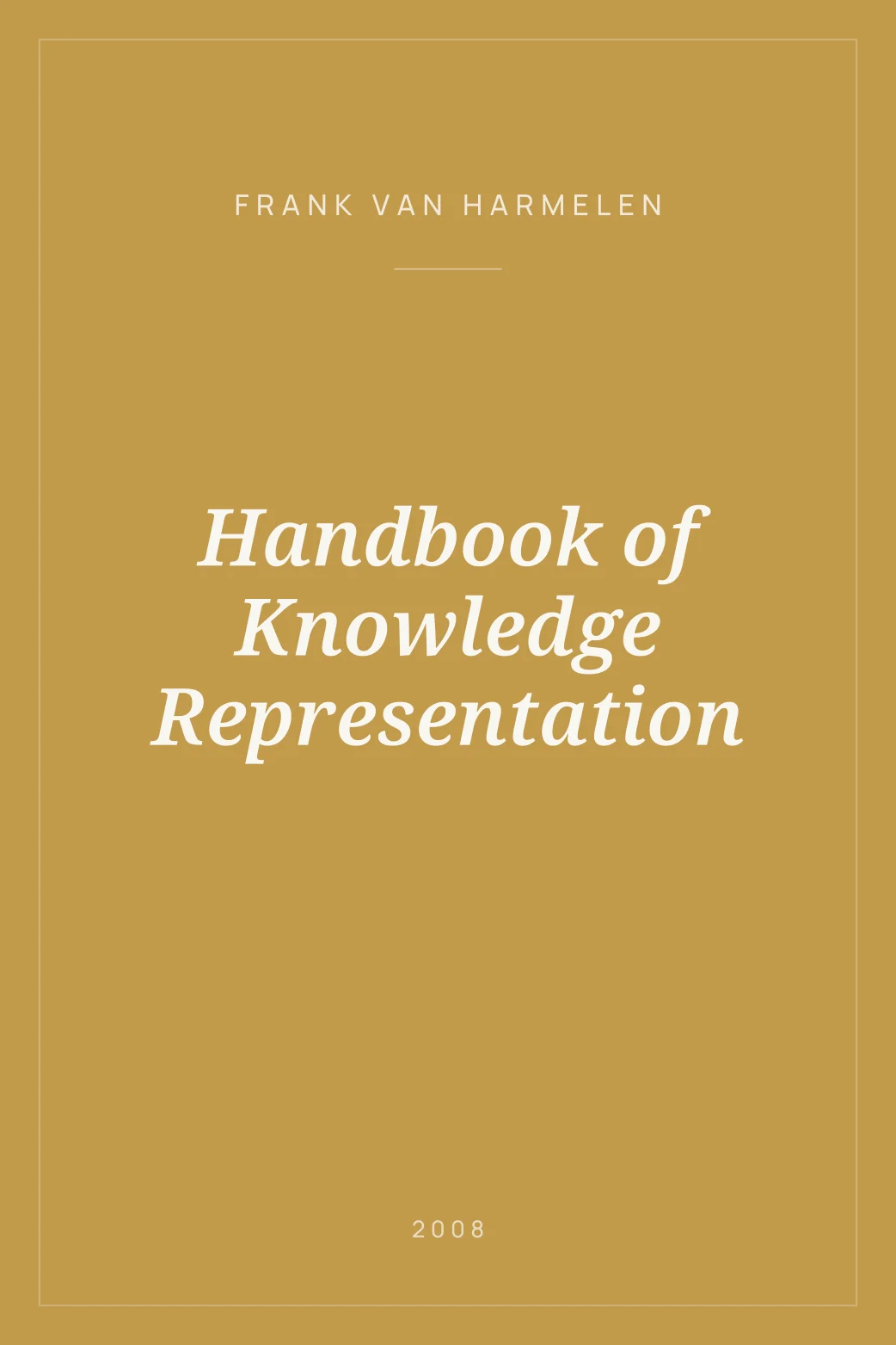 Portada de Handbook of Knowledge Representation