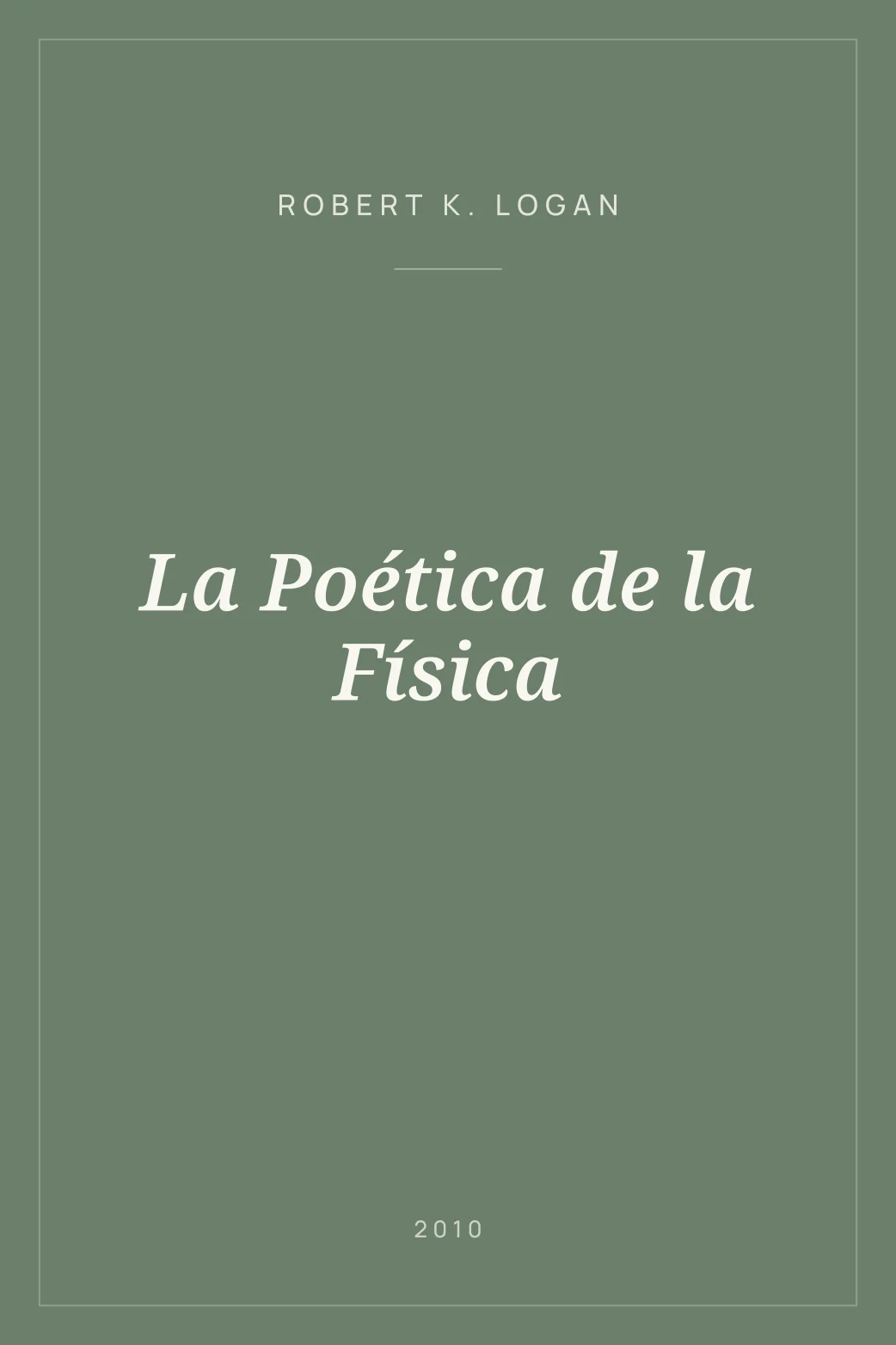 Portada de La Poética de la Física