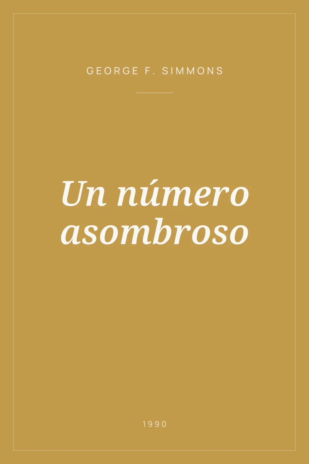 Portada de Un número asombroso