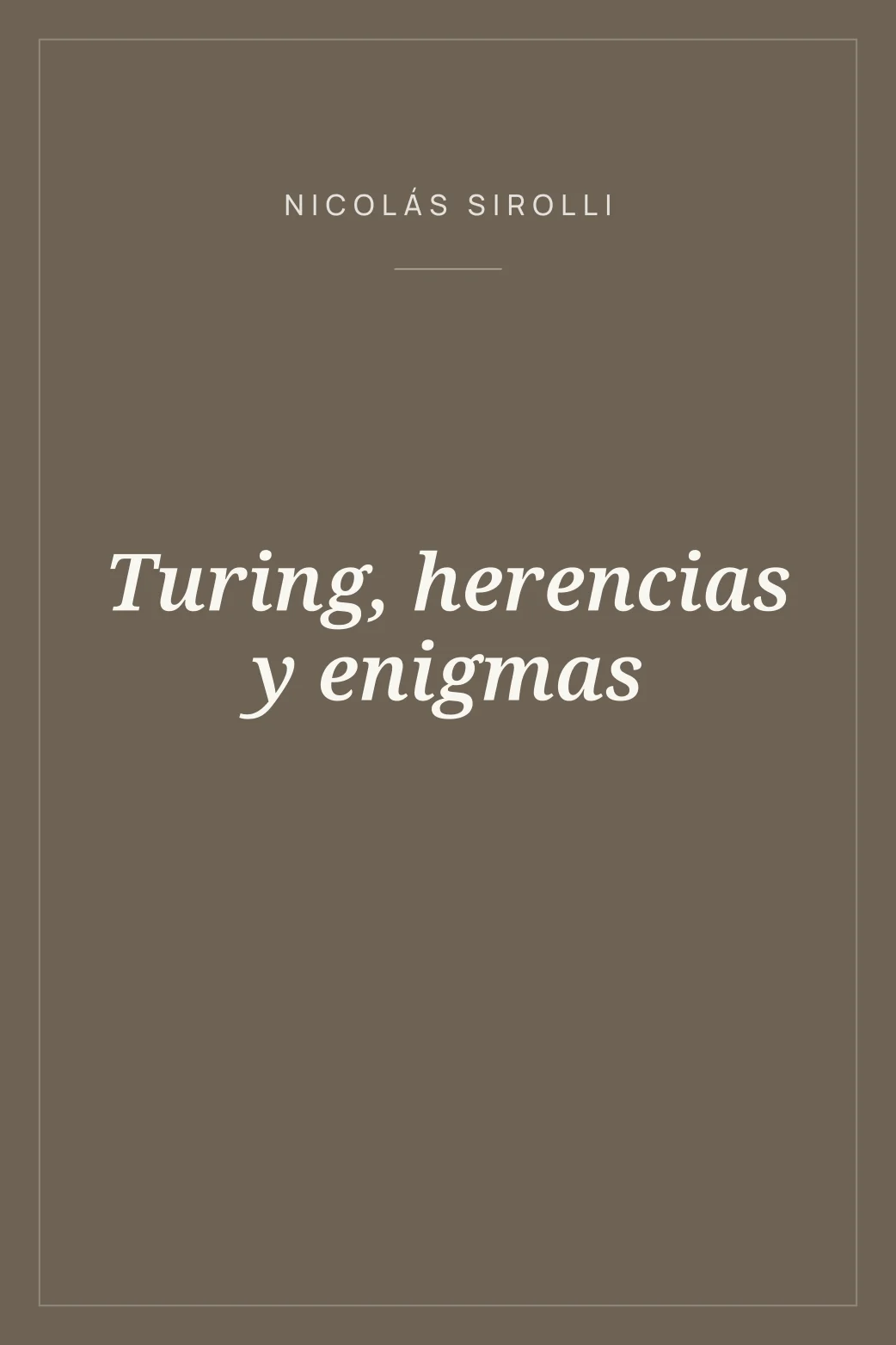 Portada de Turing, herencias y enigmas