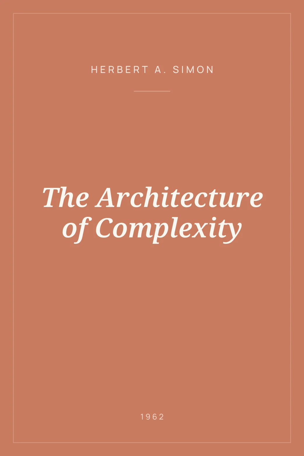 Portada de The Architecture of Complexity
