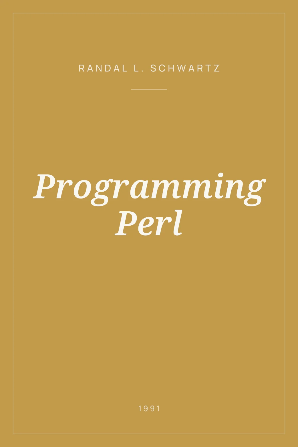 Portada de Programming Perl