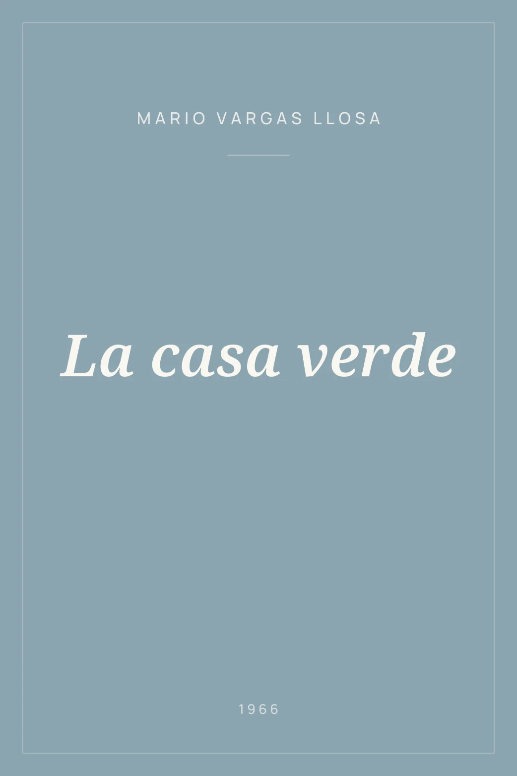 Portada de La casa verde