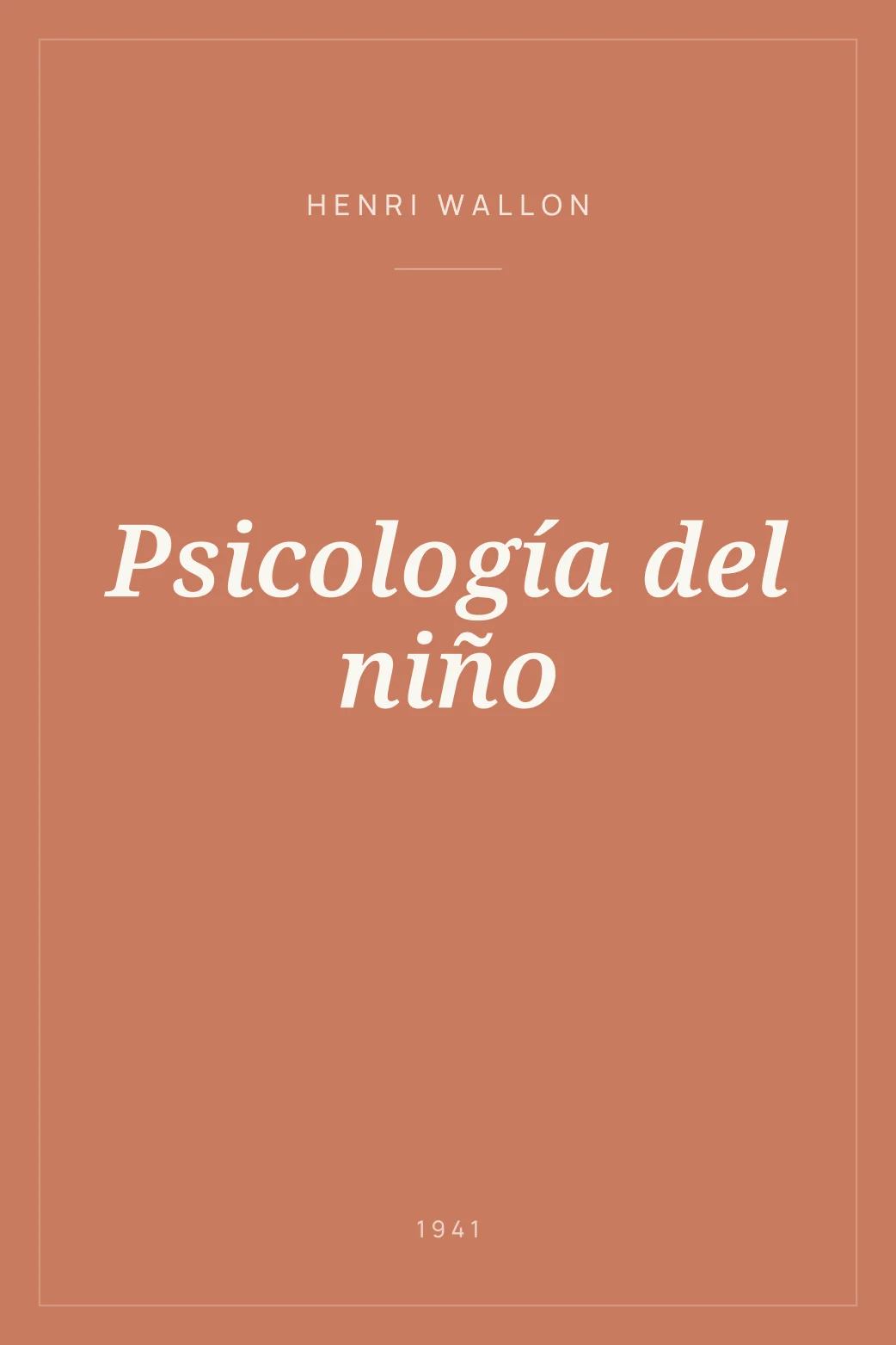 Portada de Psicología del niño