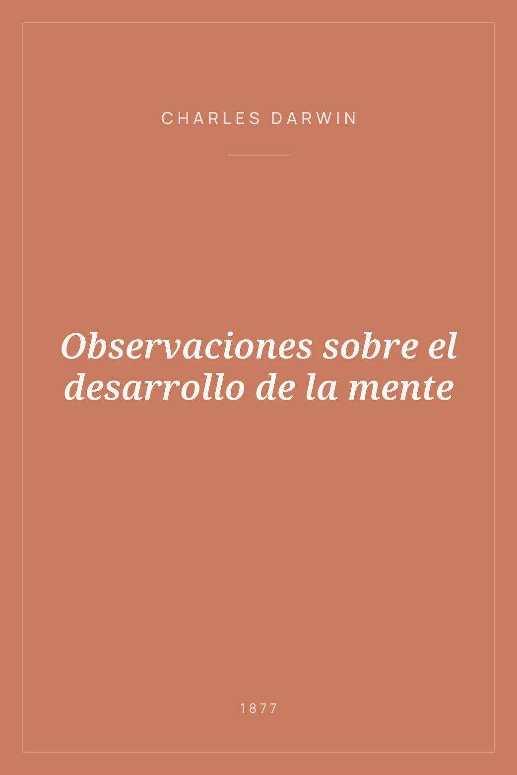 Portada de Observaciones sobre el desarrollo de la mente