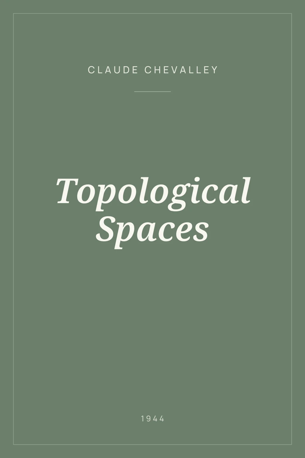 Portada de Topological Spaces