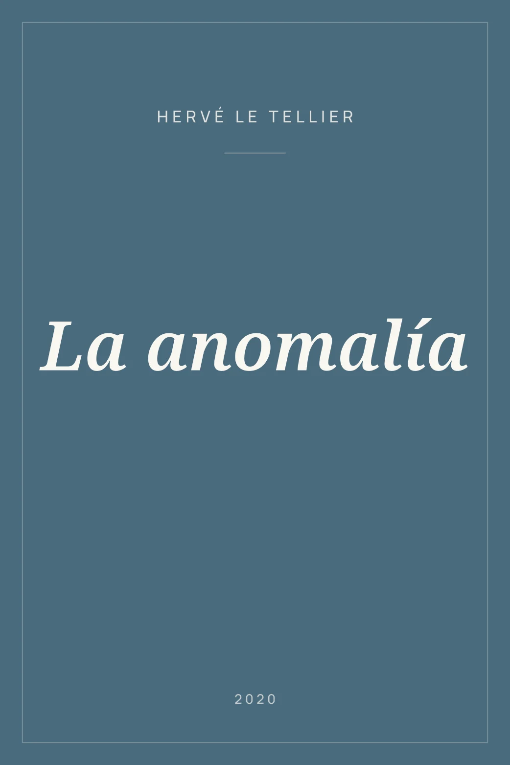 Portada de La anomalía