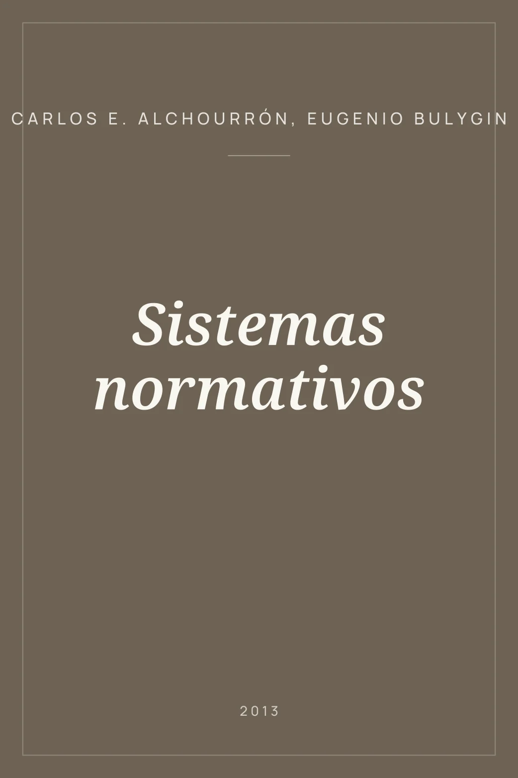 Portada de Sistemas normativos