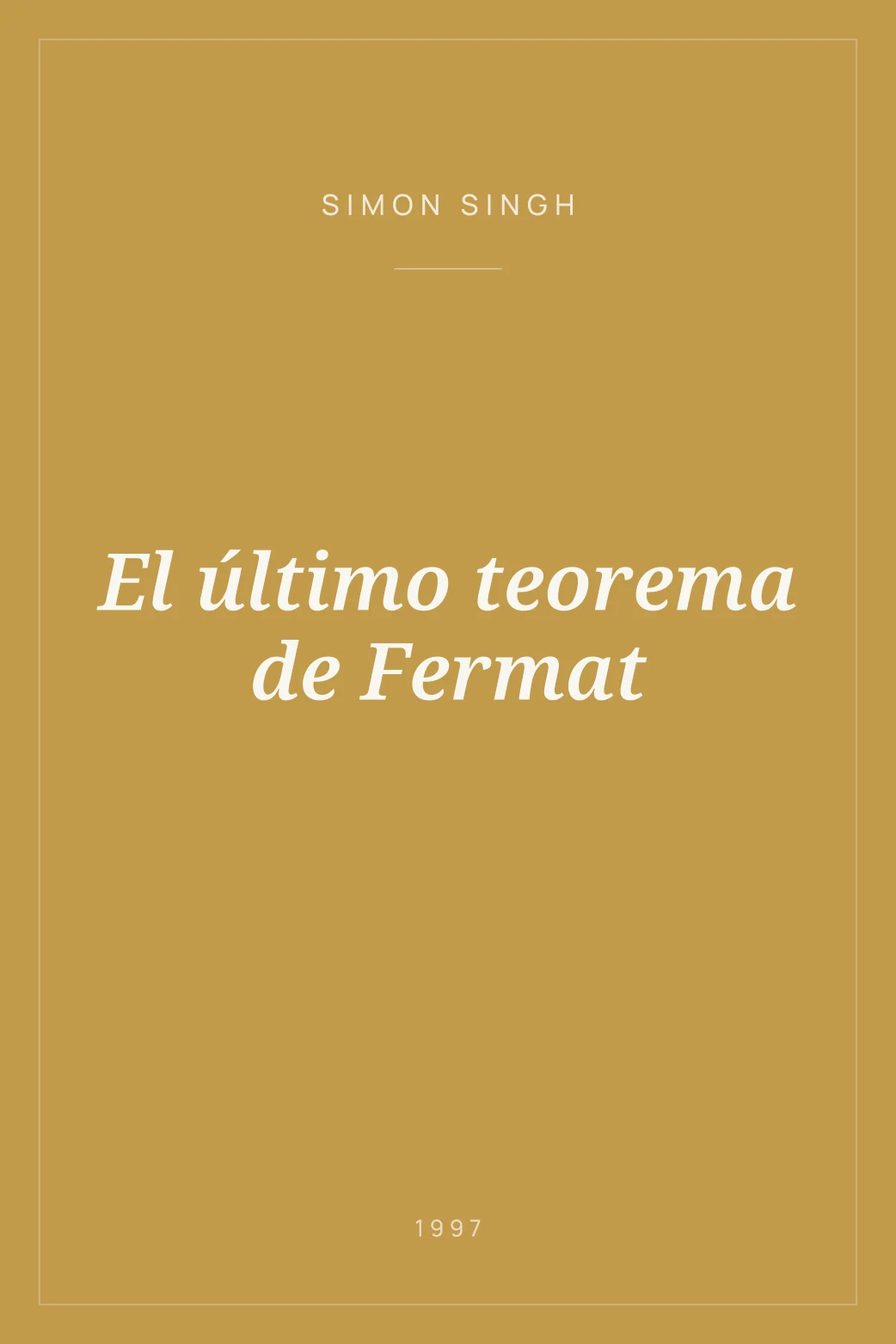 Portada de El último teorema de Fermat