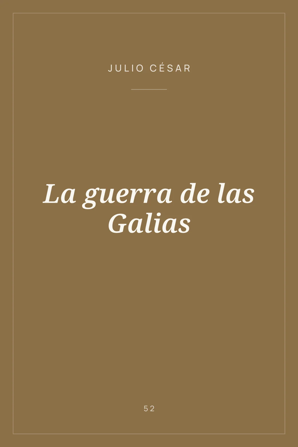 Portada de La guerra de las Galias