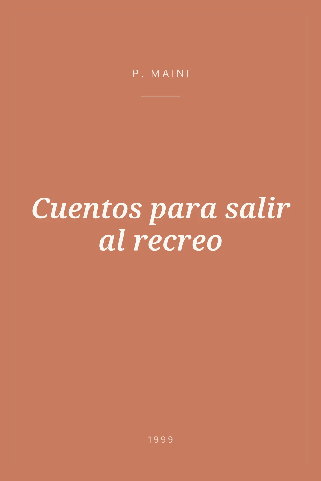 Portada de Cuentos para salir al recreo