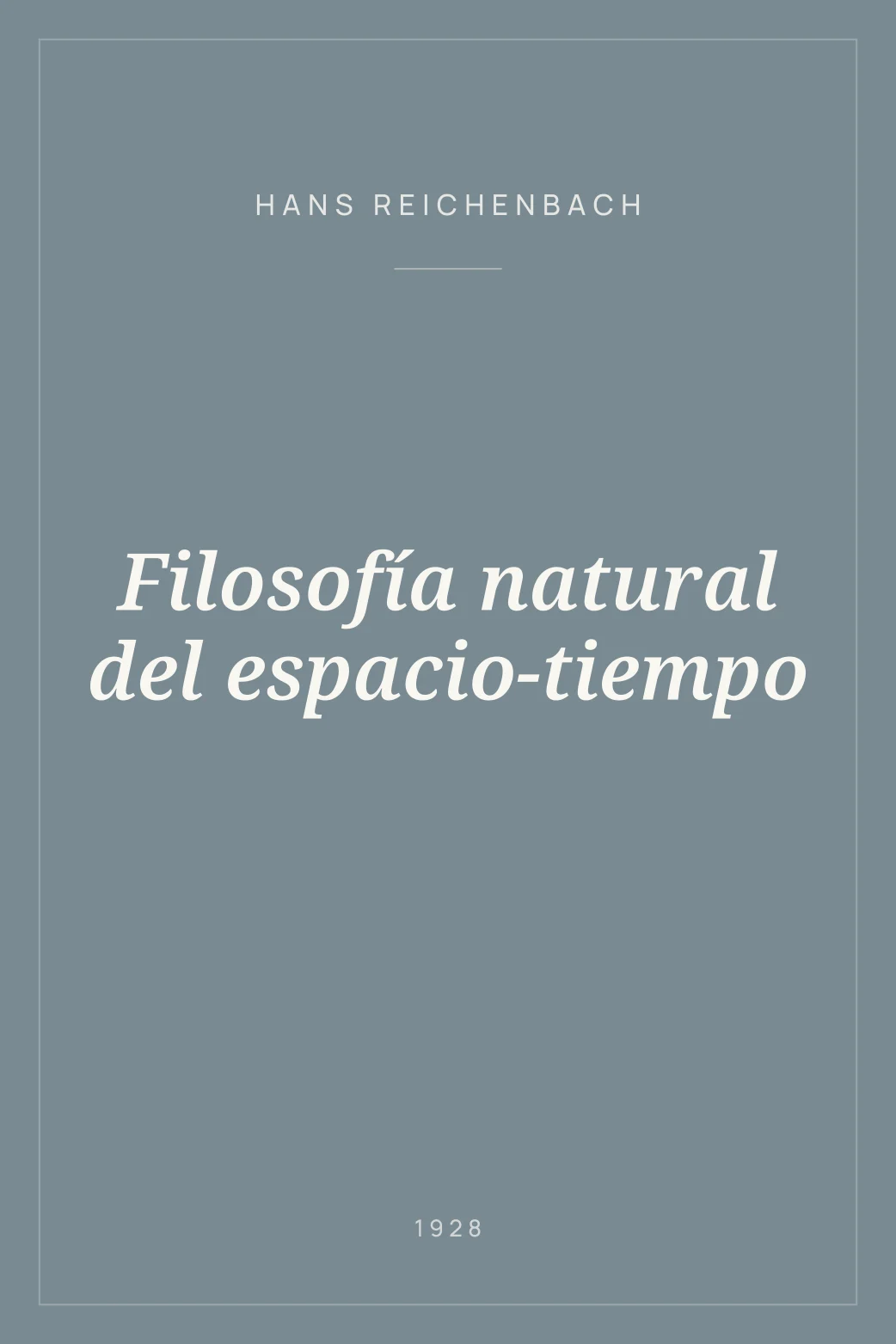 Portada de Filosofía natural del espacio-tiempo