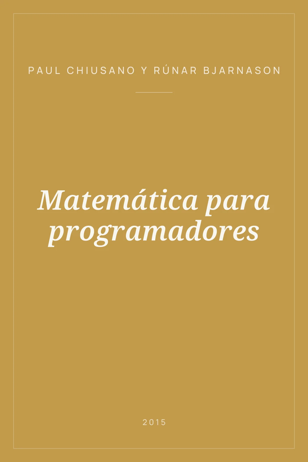 Portada de Matemática para programadores