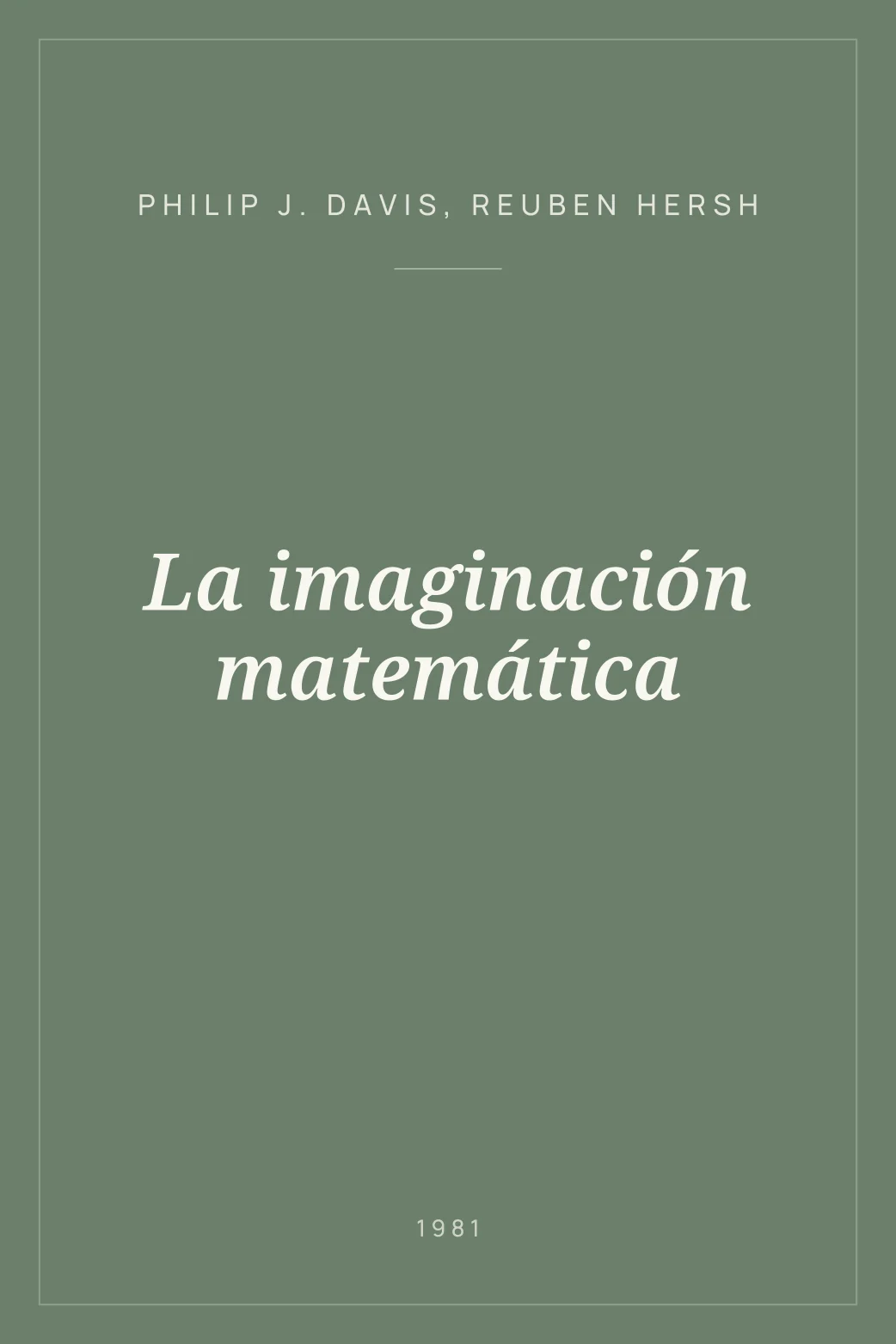 Portada de La imaginación matemática