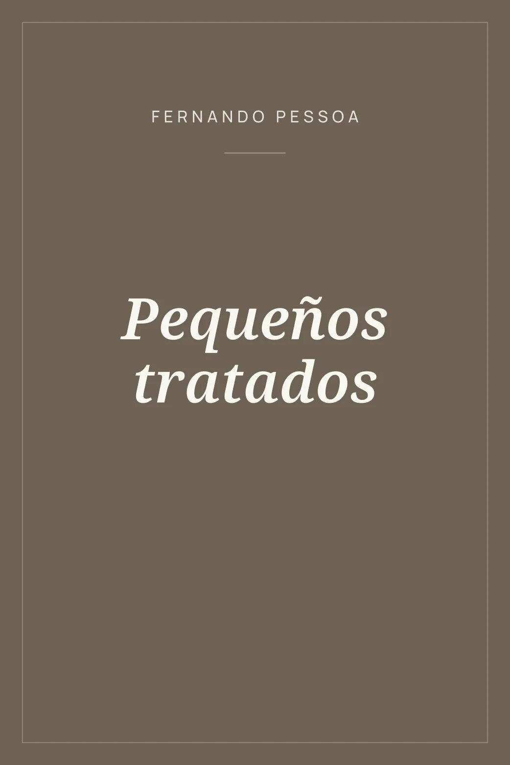 Portada de Pequeños tratados