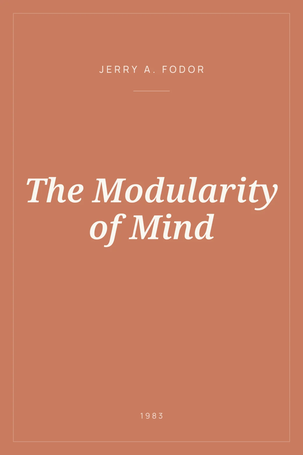 Portada de The Modularity of Mind
