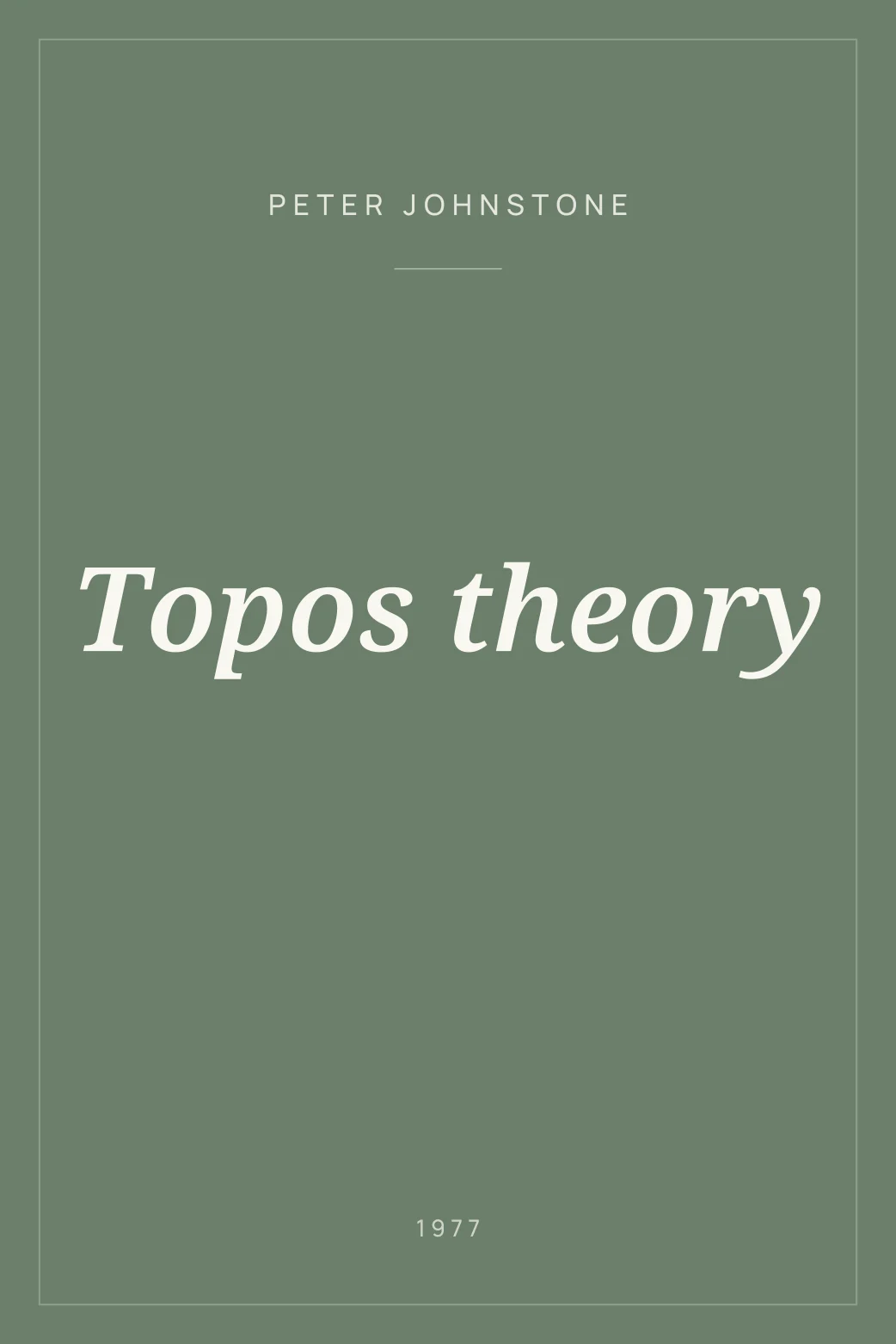 Portada de Topos theory