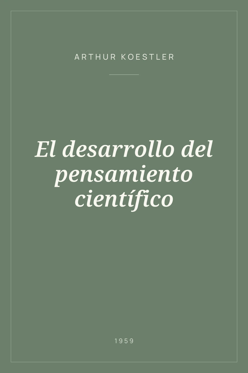 Portada de El desarrollo del pensamiento científico