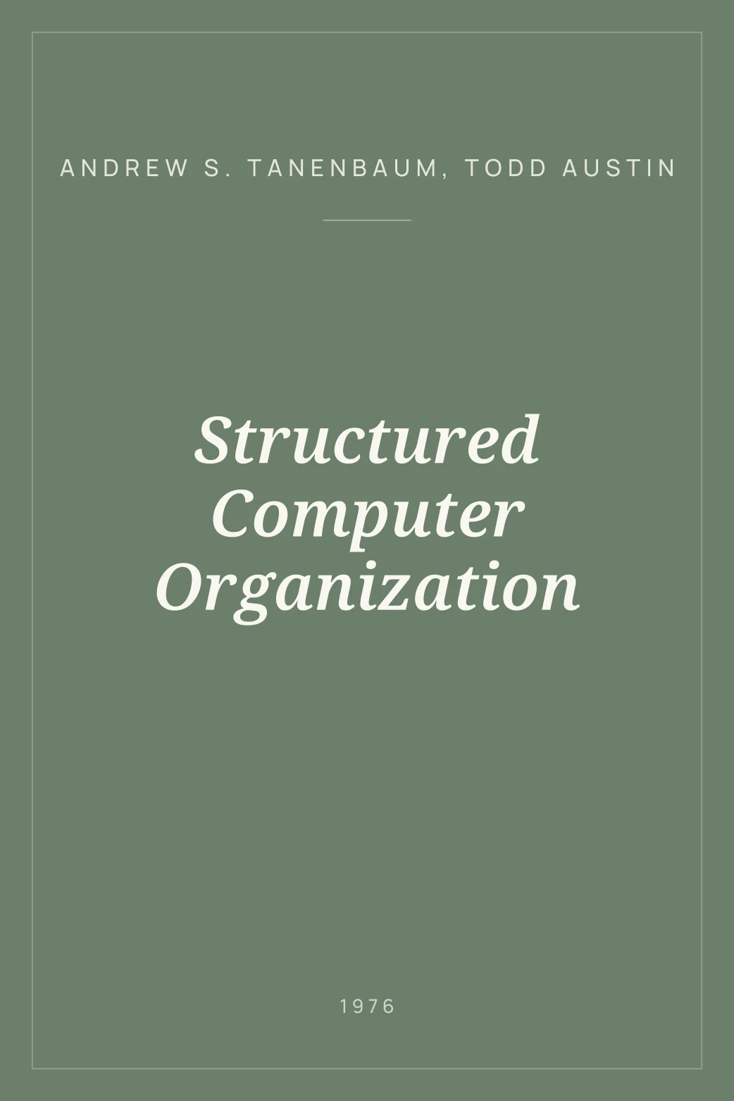 Portada de Structured Computer Organization