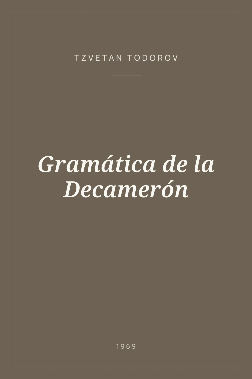 Portada de Gramática de la Decamerón