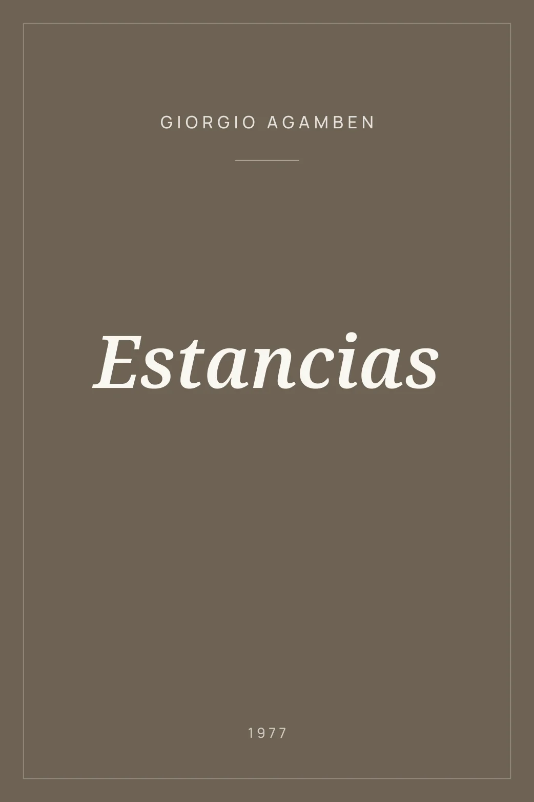 Portada de Estancias