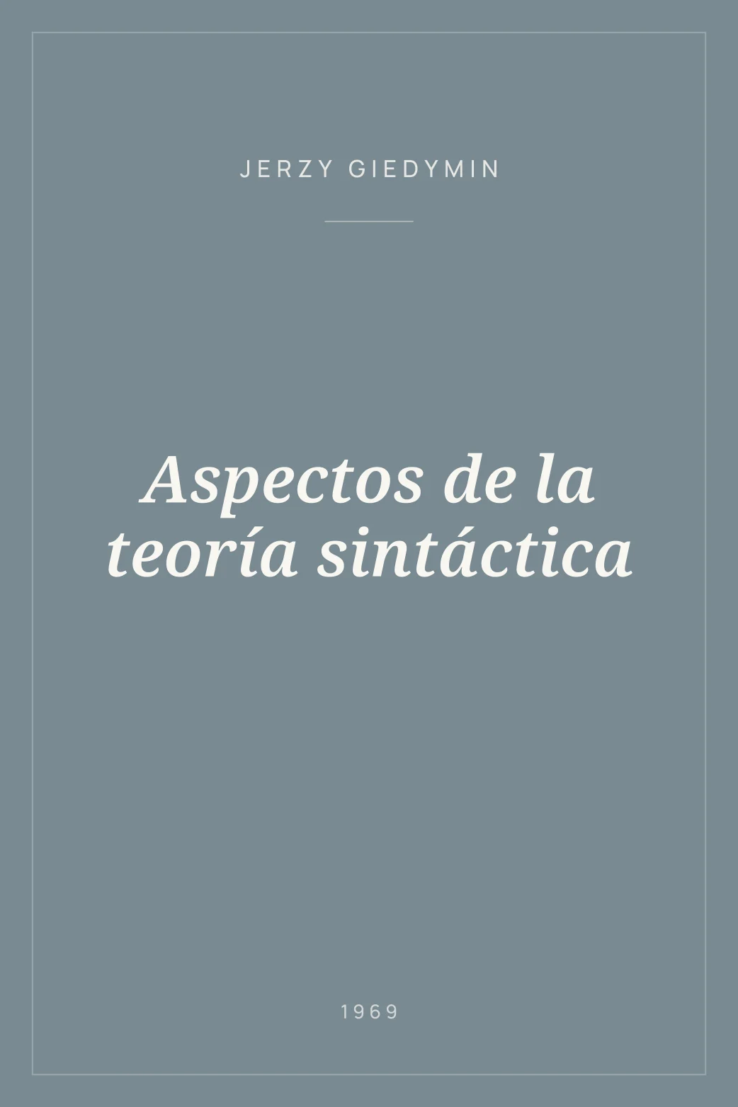 Portada de Aspectos de la teoría sintáctica