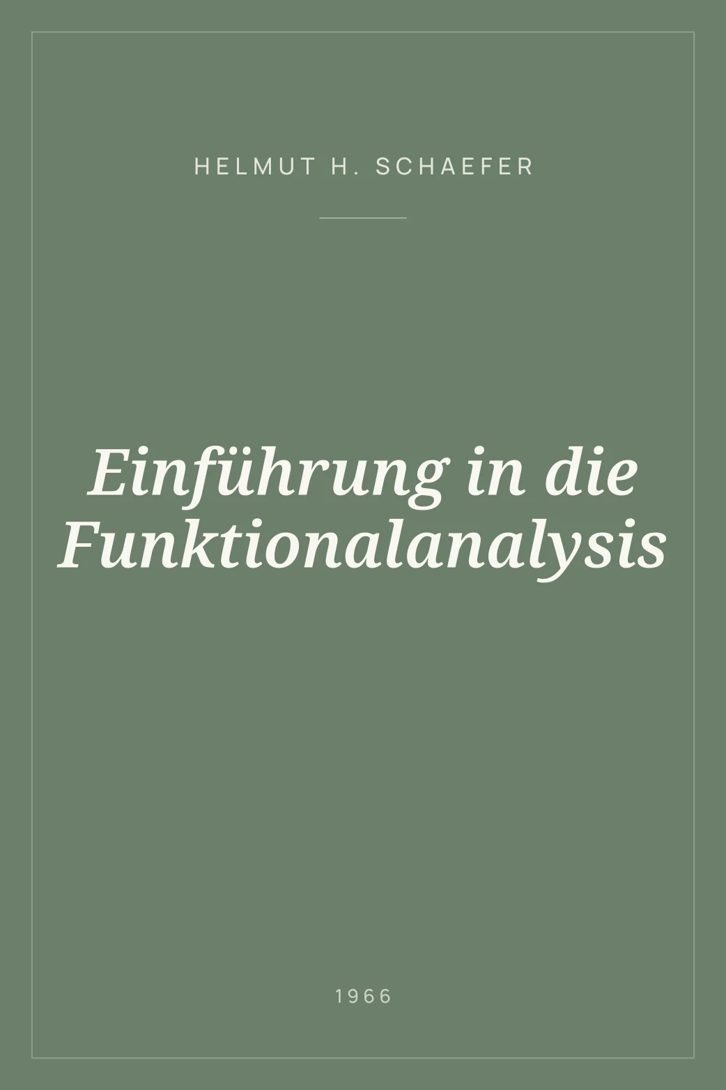 Portada de Einführung in die Funktionalanalysis