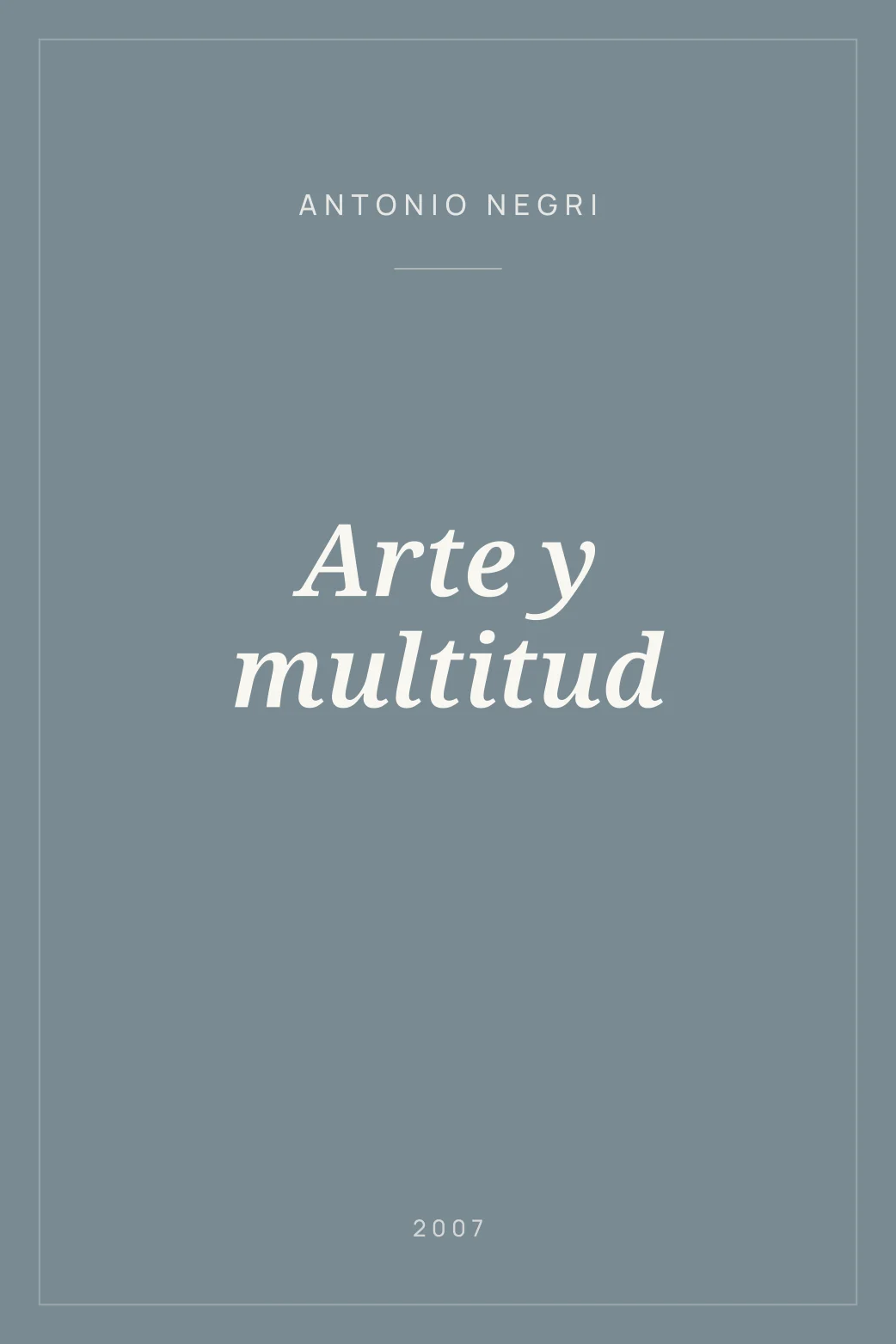 Portada de Arte y multitud