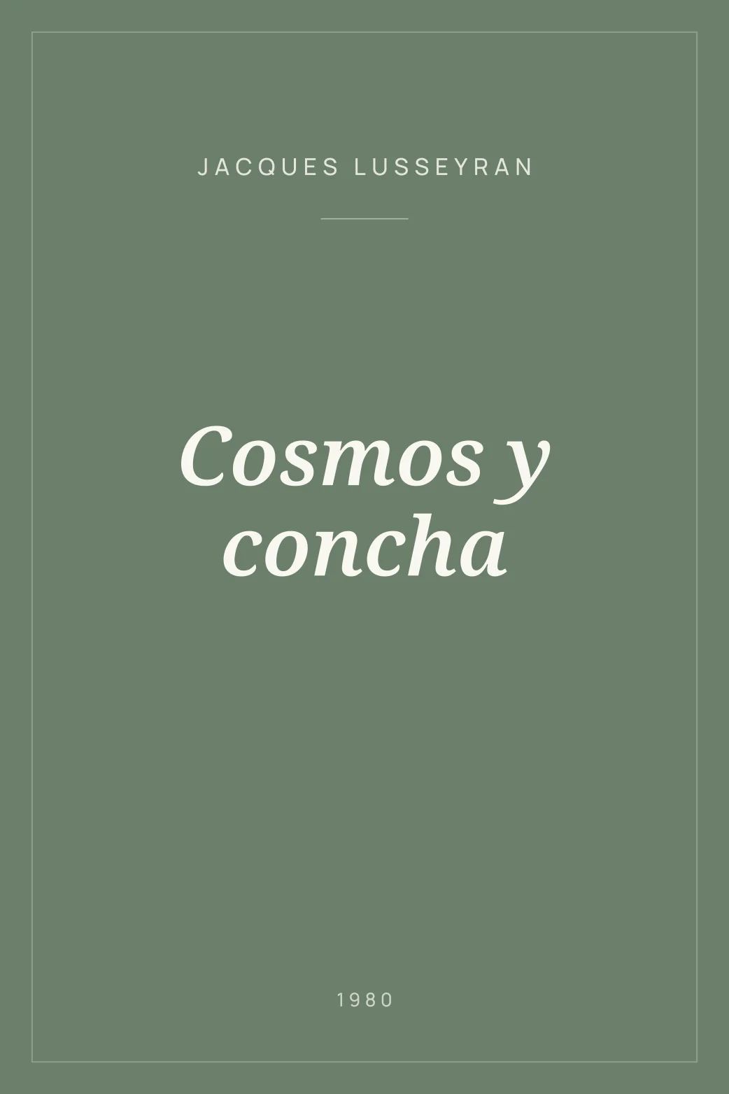 Portada de Cosmos y concha