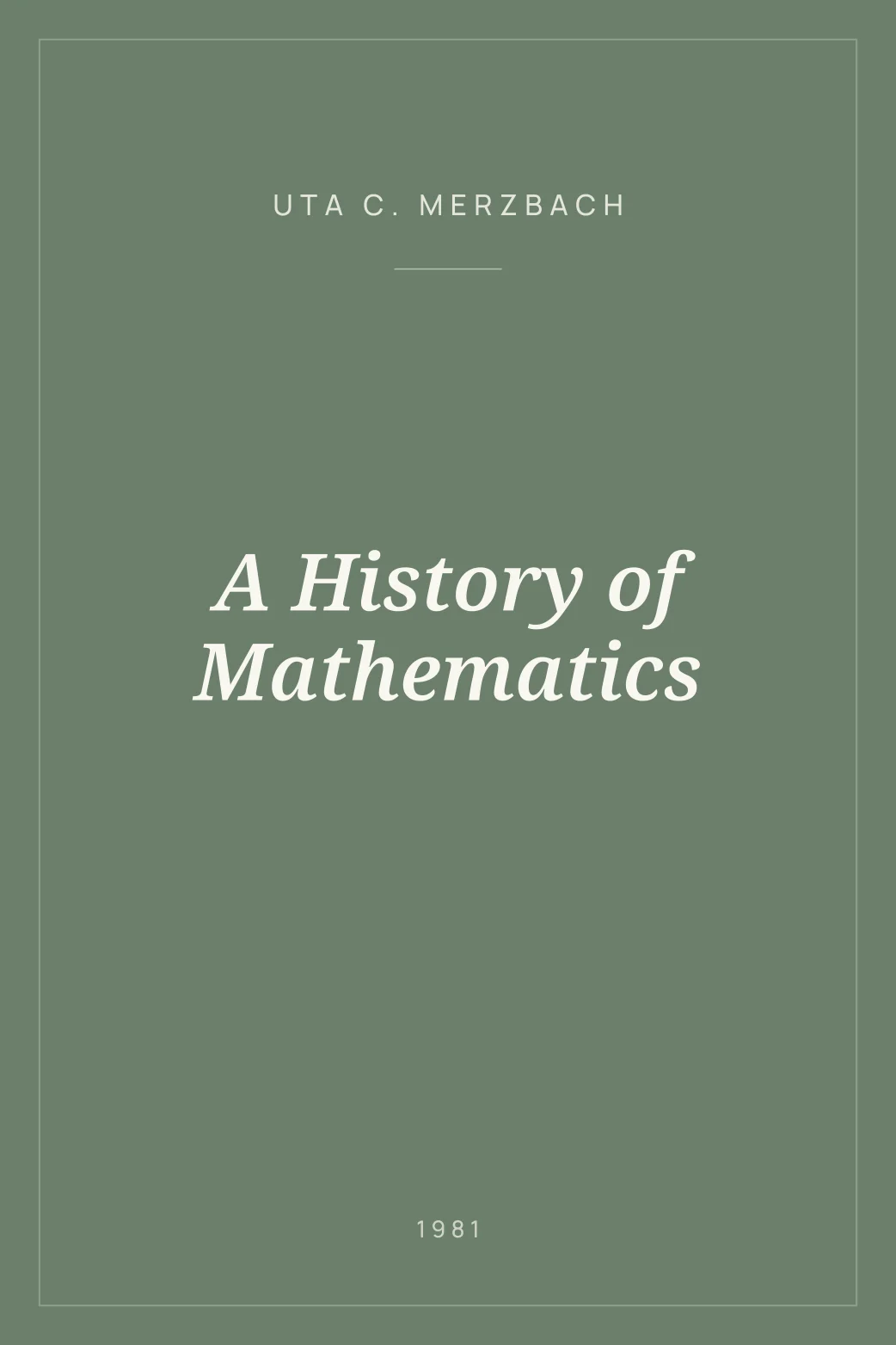Portada de A History of Mathematics
