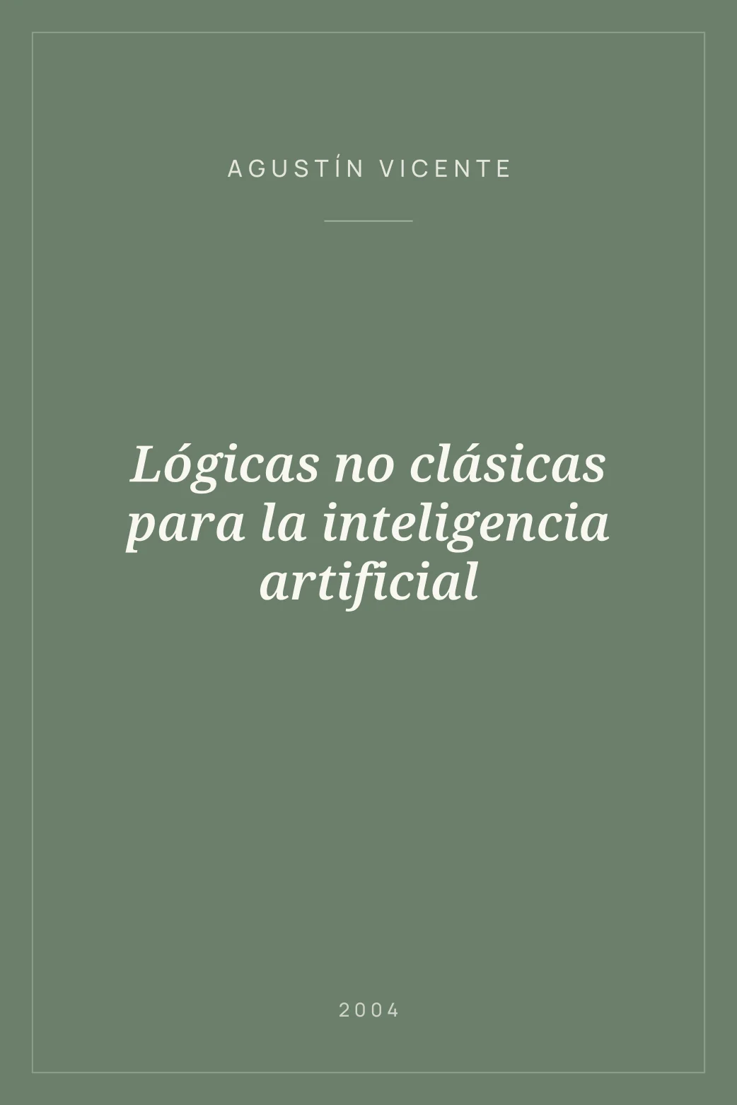 Portada de Lógicas no clásicas para la inteligencia artificial