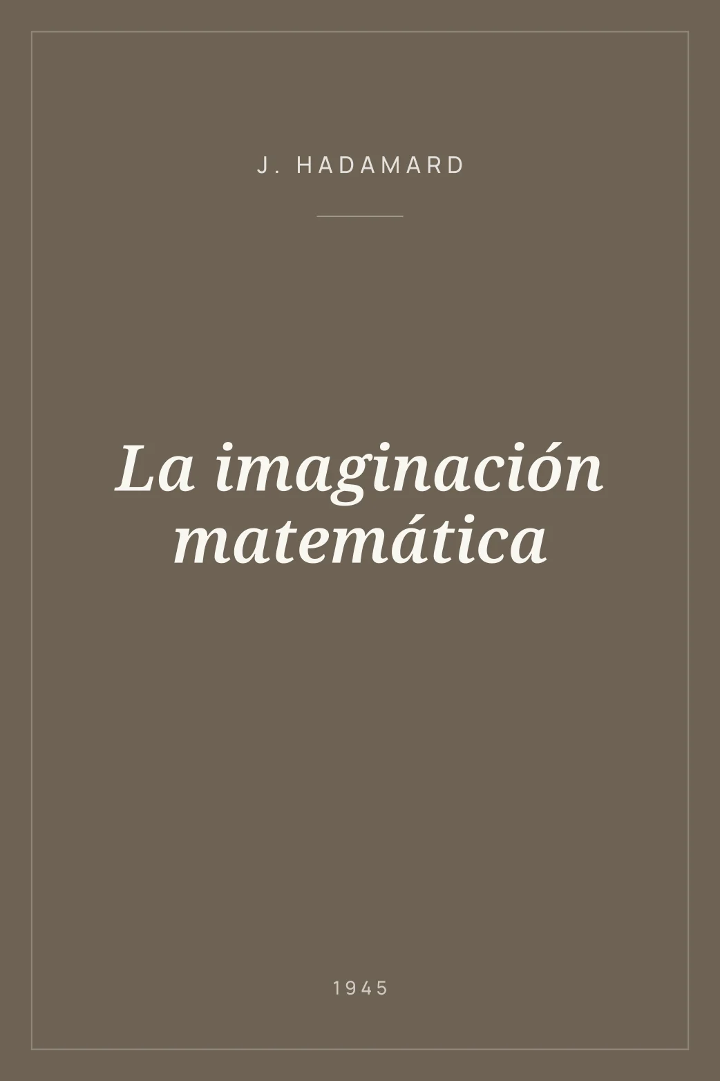 Portada de La imaginación matemática
