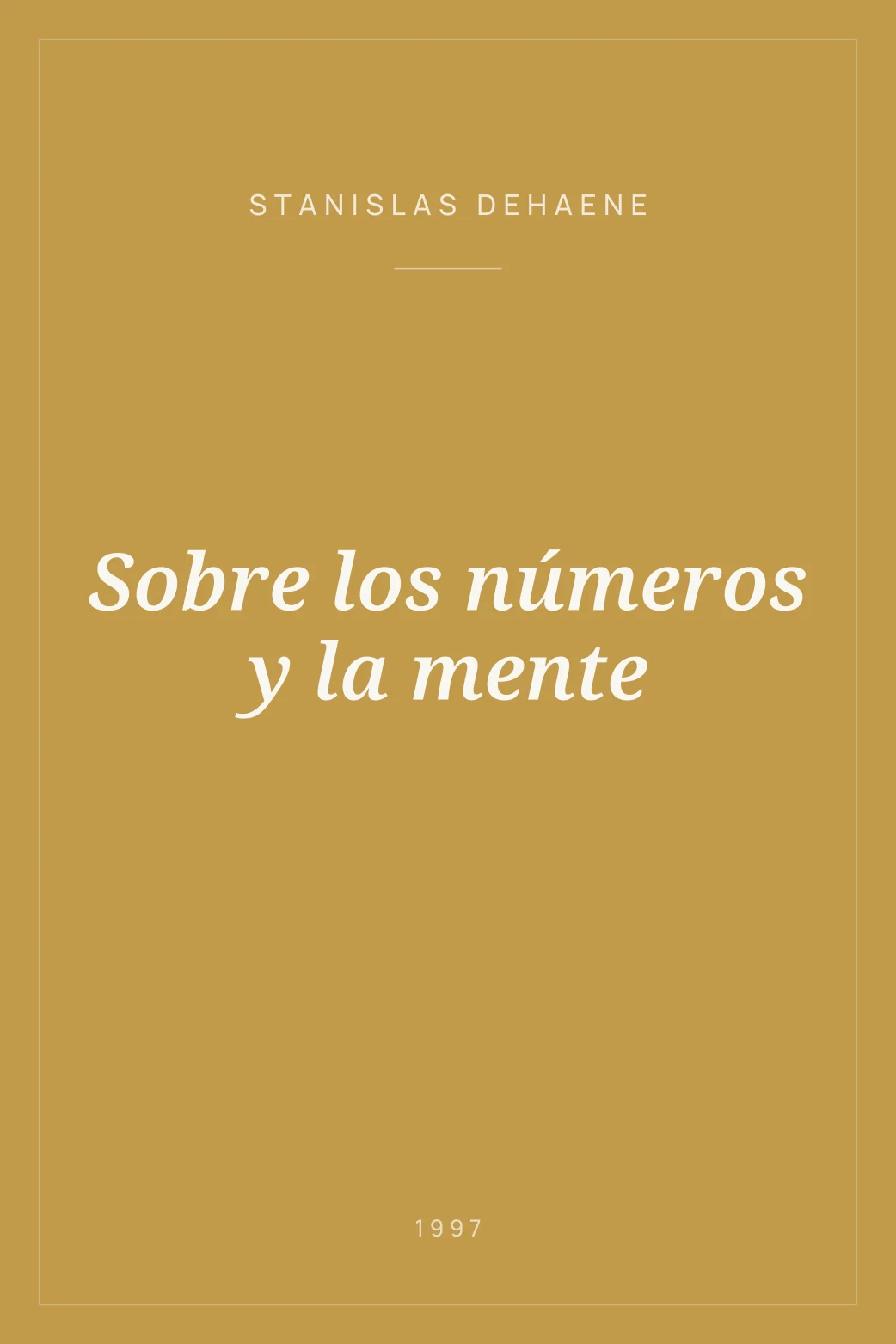 Portada de Sobre los números y la mente