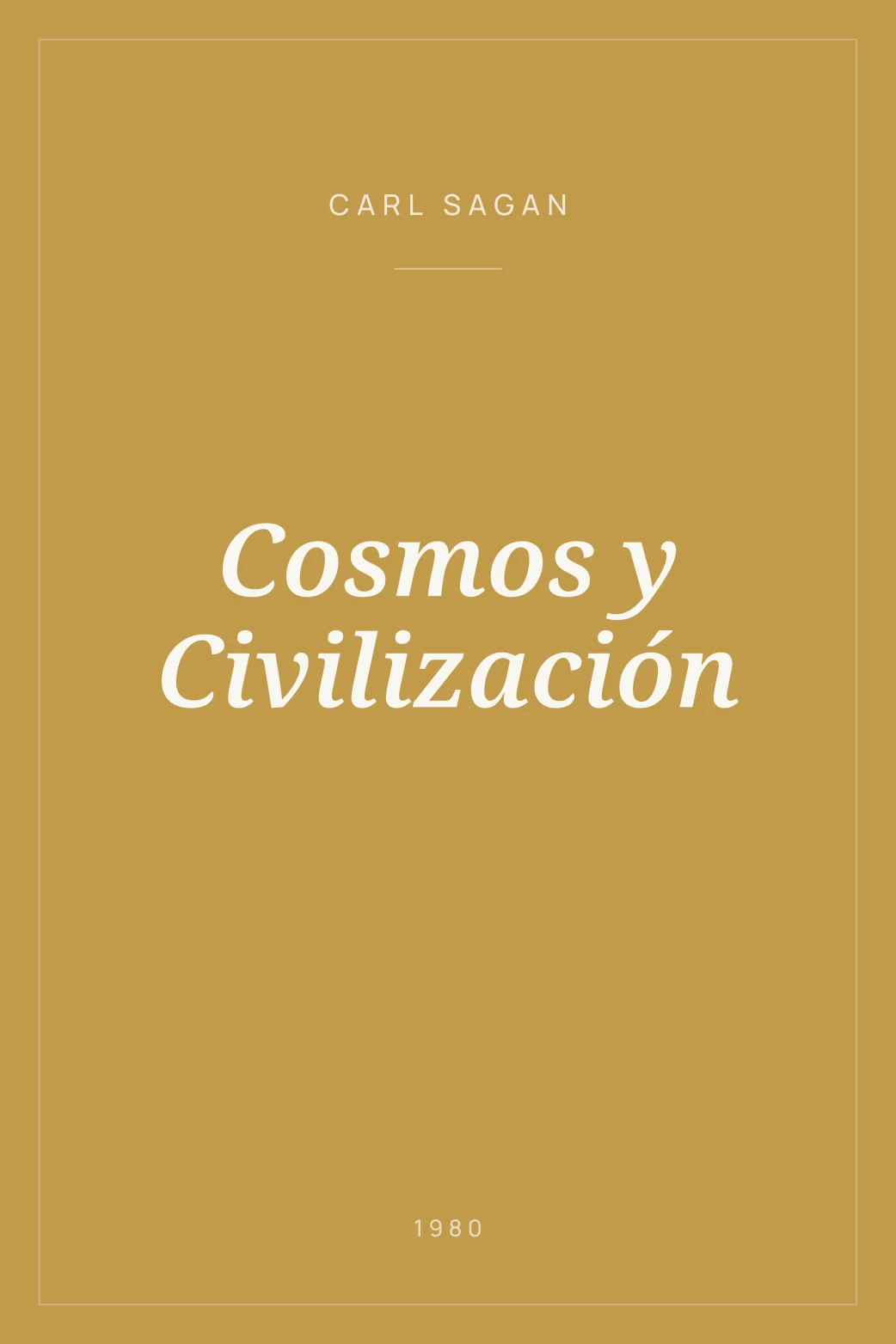 Portada de Cosmos y Civilización