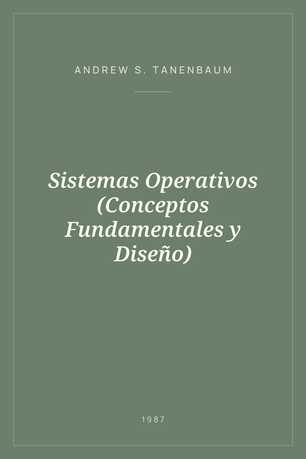Portada de Sistemas Operativos (Conceptos Fundamentales y Diseño)
