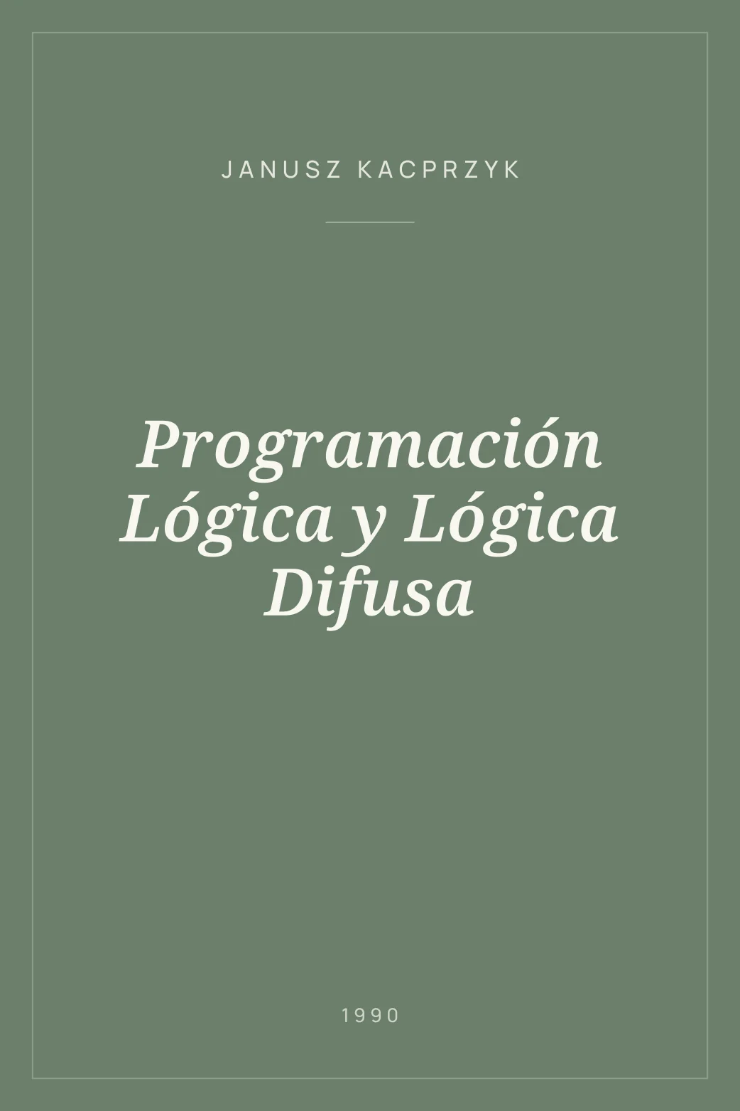 Portada de Programación Lógica y Lógica Difusa