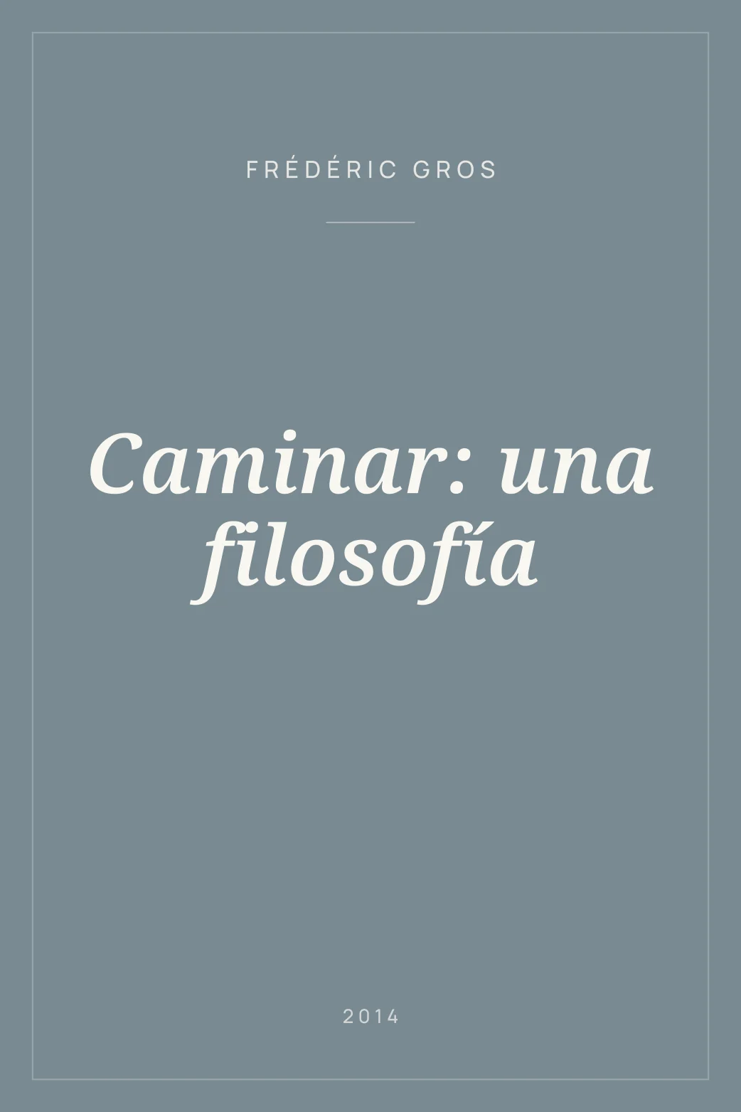 Portada de Caminar: una filosofía
