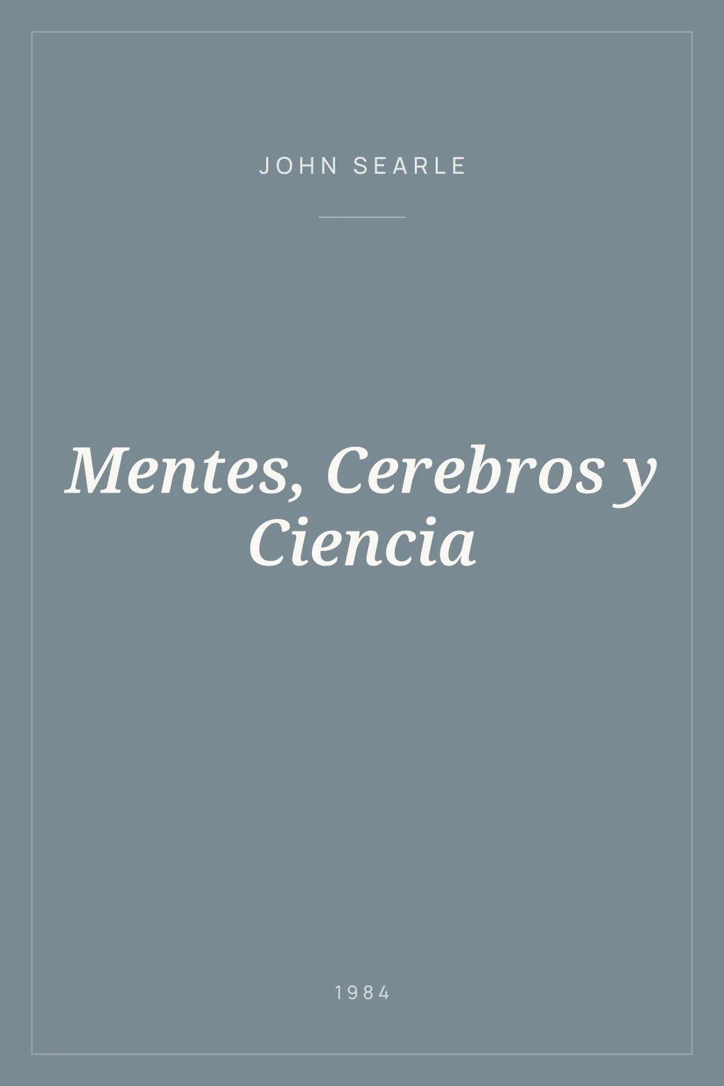 Portada de Mentes, Cerebros y Ciencia
