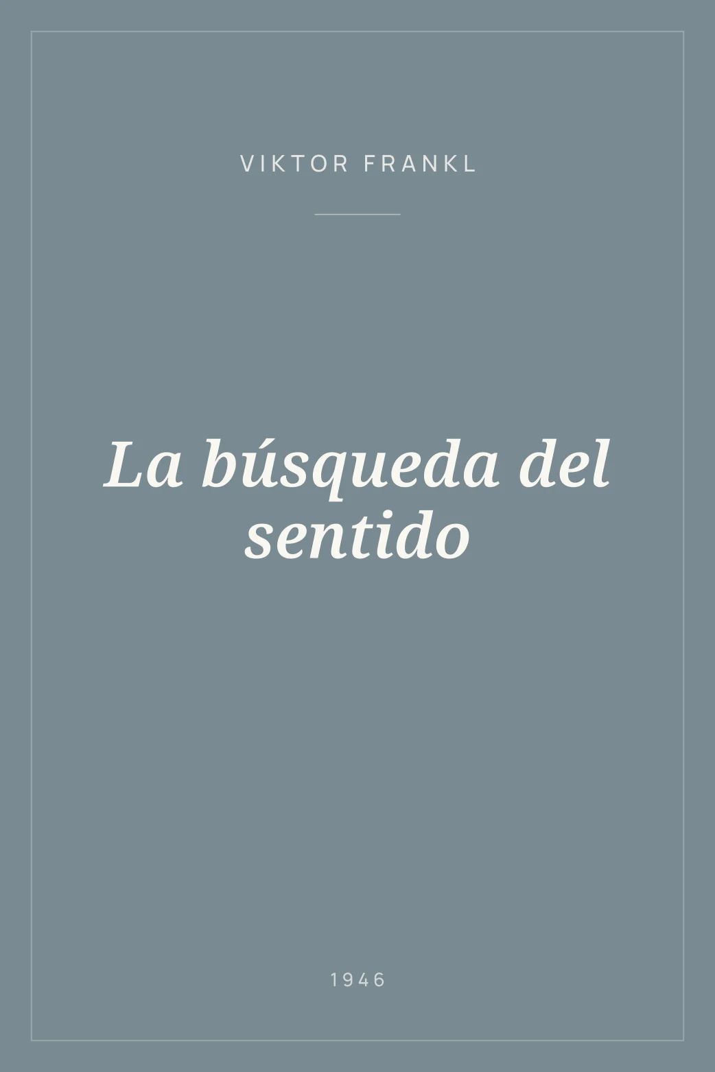 Portada de La búsqueda del sentido