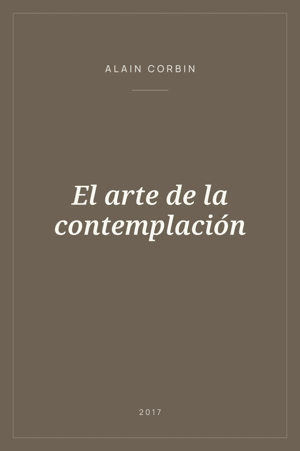 Portada de El arte de la contemplación