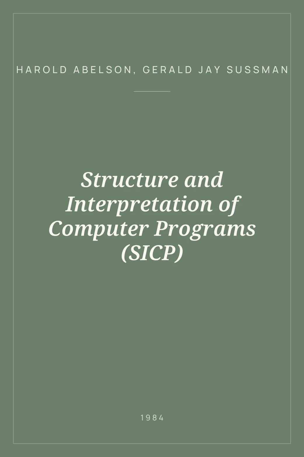 Portada de Structure and Interpretation of Computer Programs (SICP)