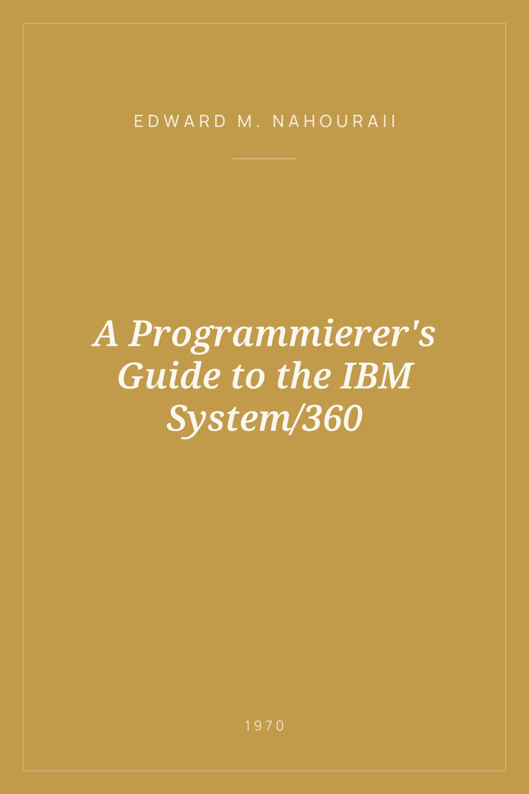 Portada de A Programmierer's Guide to the IBM System/360