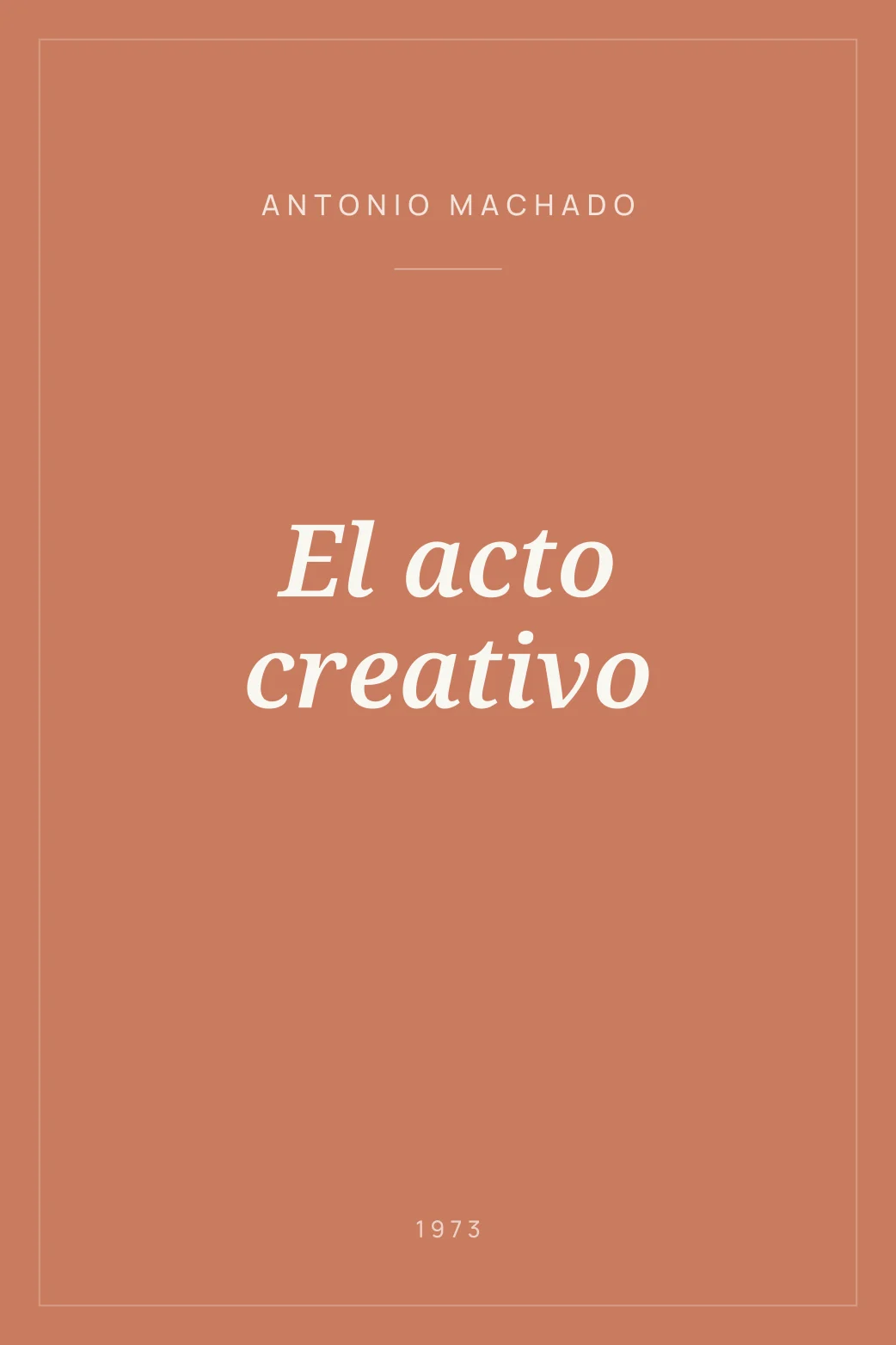 Portada de El acto creativo