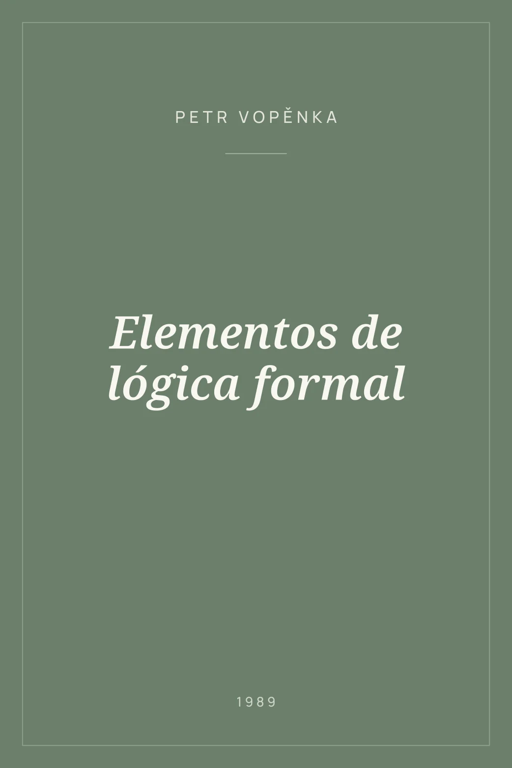 Portada de Elementos de lógica formal