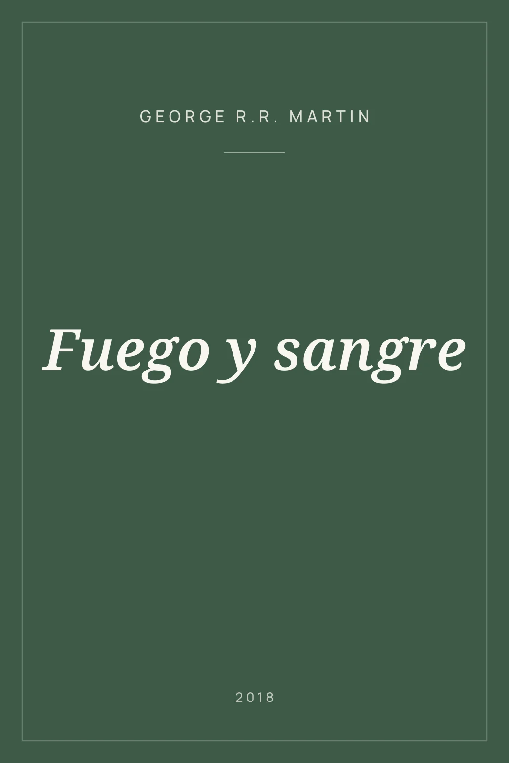 Portada de Fuego y sangre