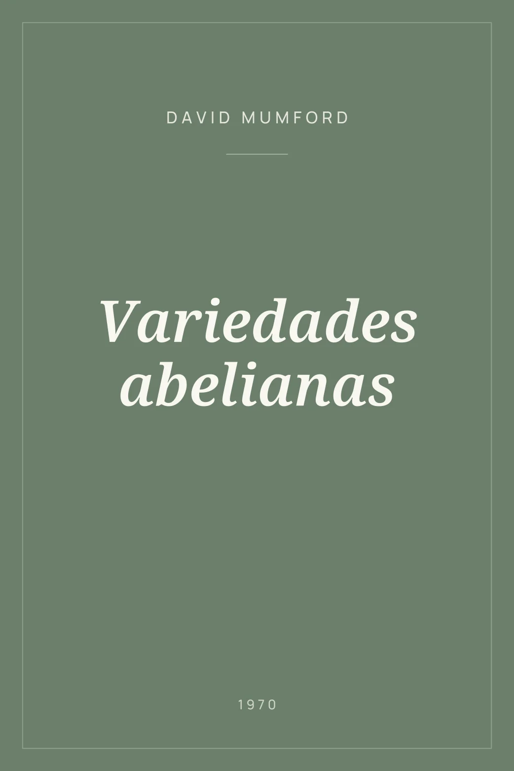 Portada de Variedades abelianas