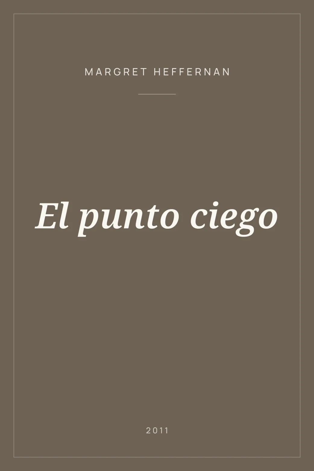 Portada de El punto ciego